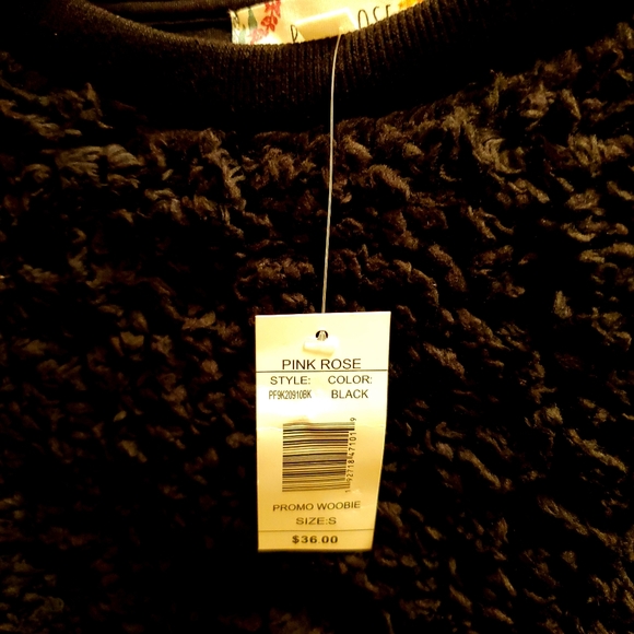 🛍Pink Rose Furry Sherpa Pullover - Picture 7 of 8